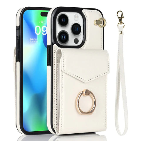 LUXURY LEATHER WALLET IPHONE CASE