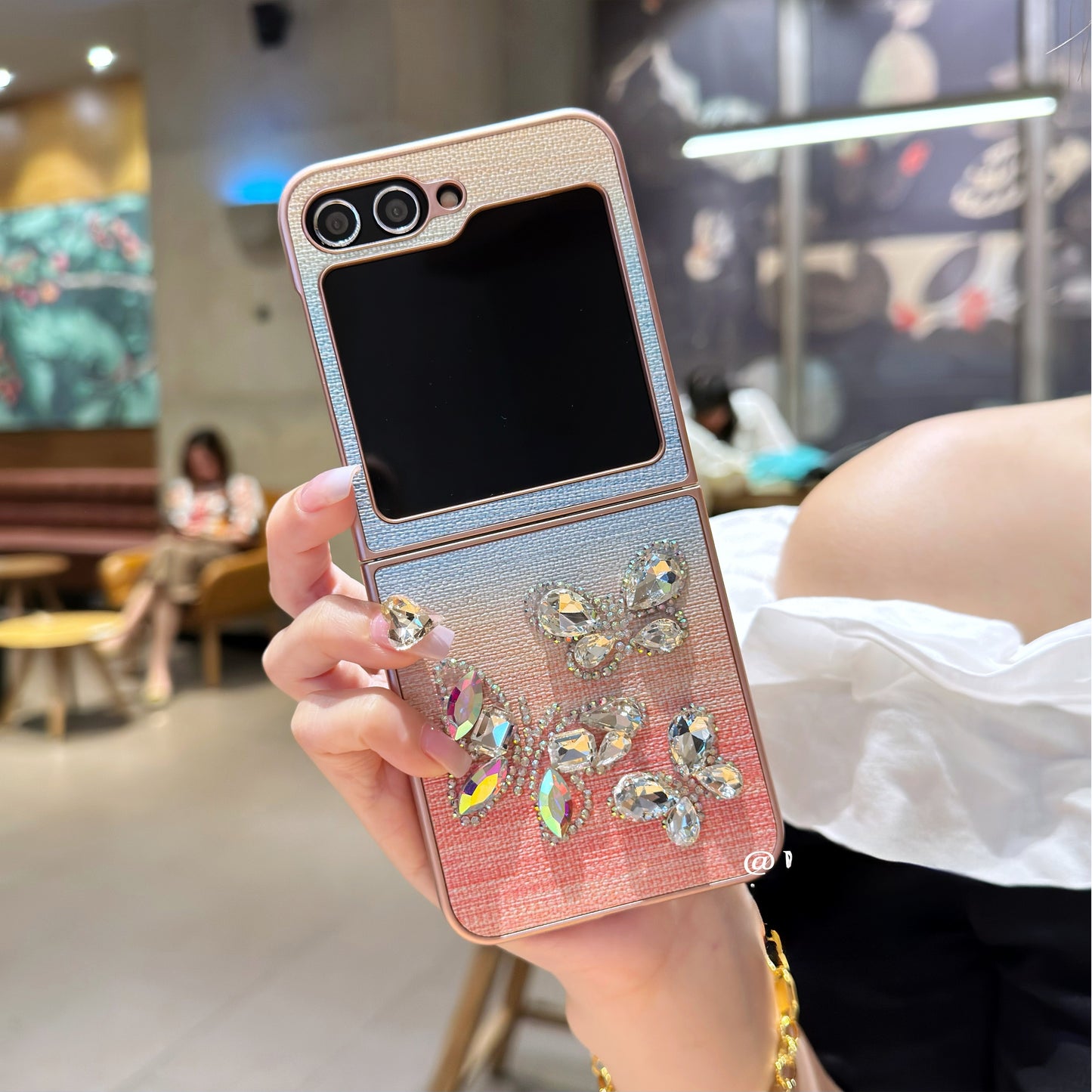 Luxury Diamond Butterfly Case for Samsung Z Flip Series