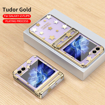 Electroplating Star Phone Case For Samsung Galaxy Z Flip5 Flip4 Flip3 5G