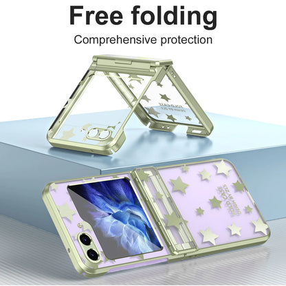 Electroplating Star Phone Case For Samsung Galaxy Z Flip5 Flip4 Flip3 5G