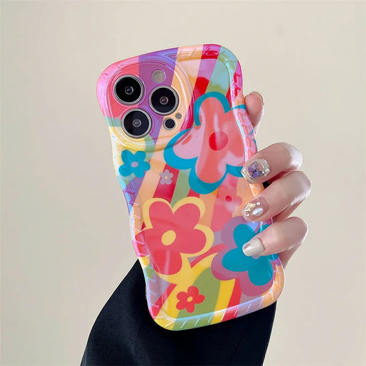 New Dopamine Graffiti Flower iPhone Case